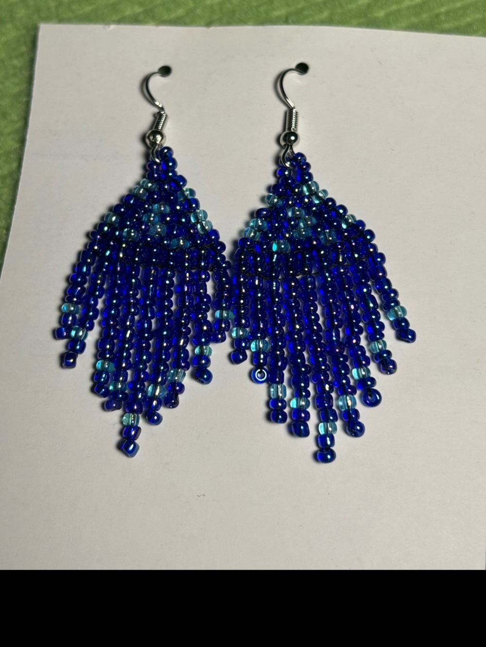 Multicolor Beaded Fringe Earring set - Picture 7 of 7